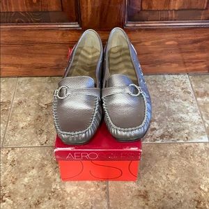 Silver loafers